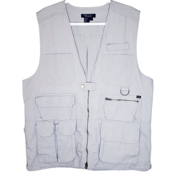 5.11 TACTICAL SERIES (?) Fast-Tac Vest Men's Size Large Tan Lightweight - Picture 1 of 8